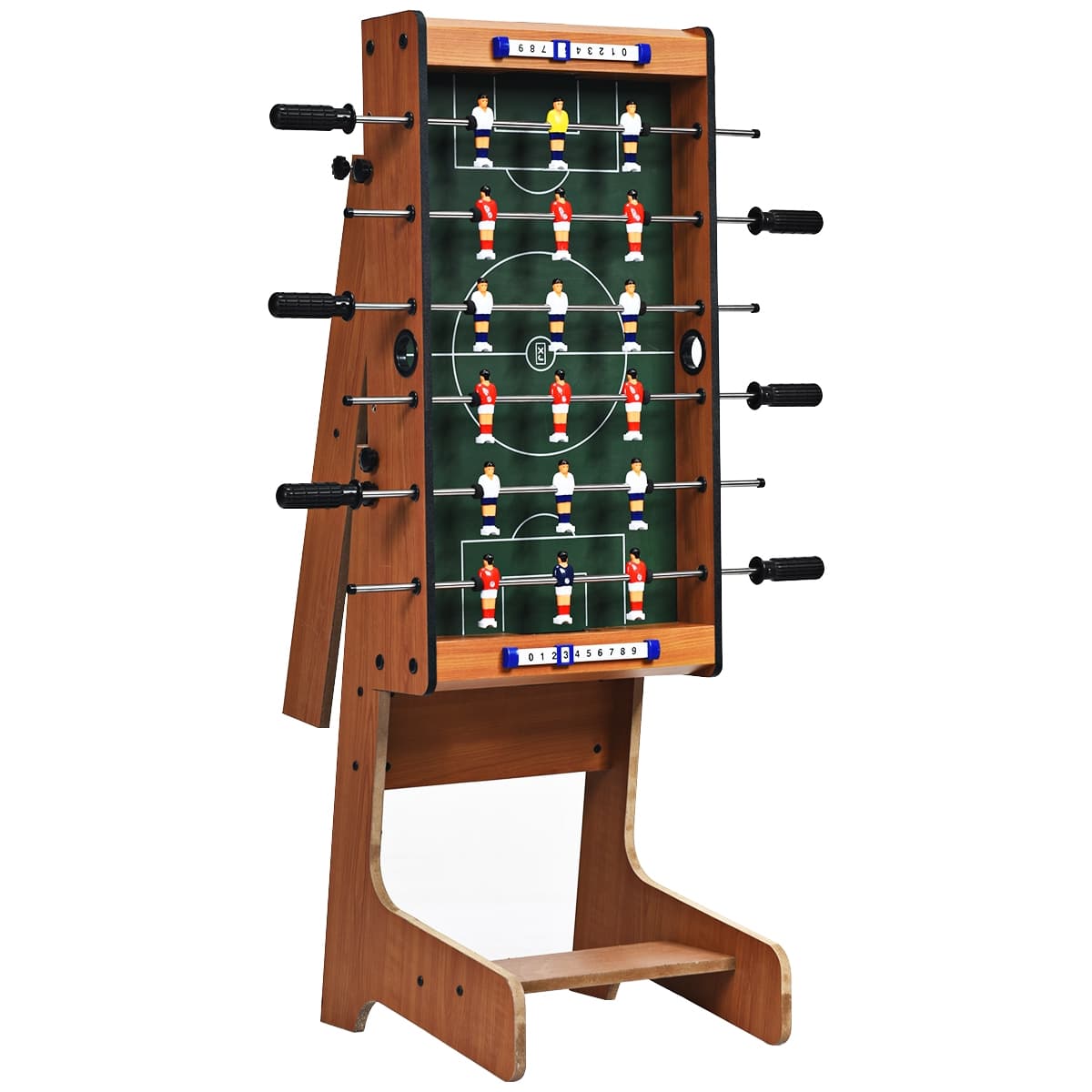 CostwayBaby-Foot Pliable Table de Jeu de Football pour Adultes et Enfants à Partir de 8 Ans 70 x 36 x 59 CM